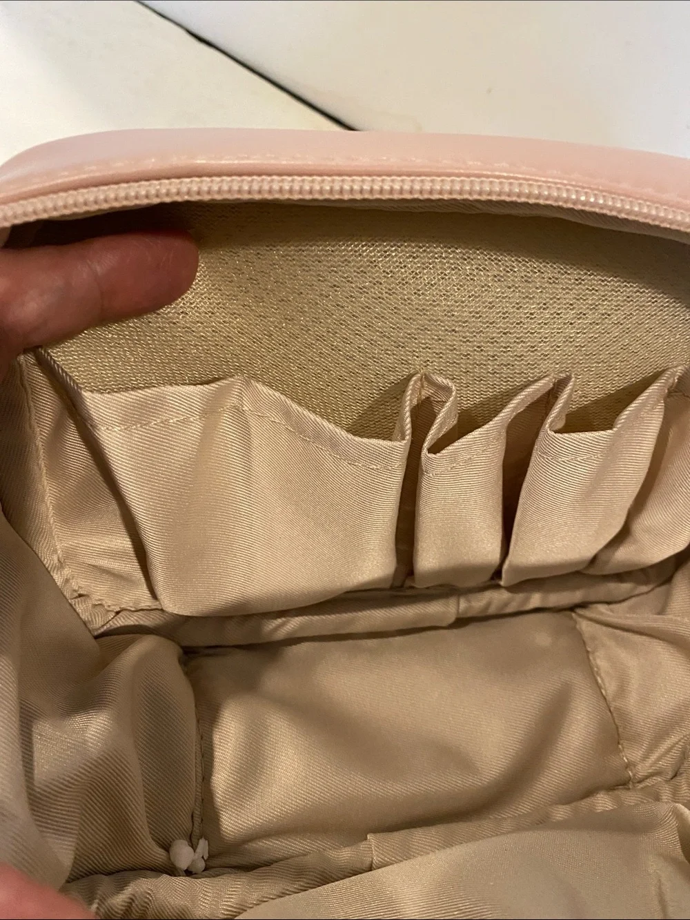 NWOT Blush Pink Faux Leather Cosmetic Case